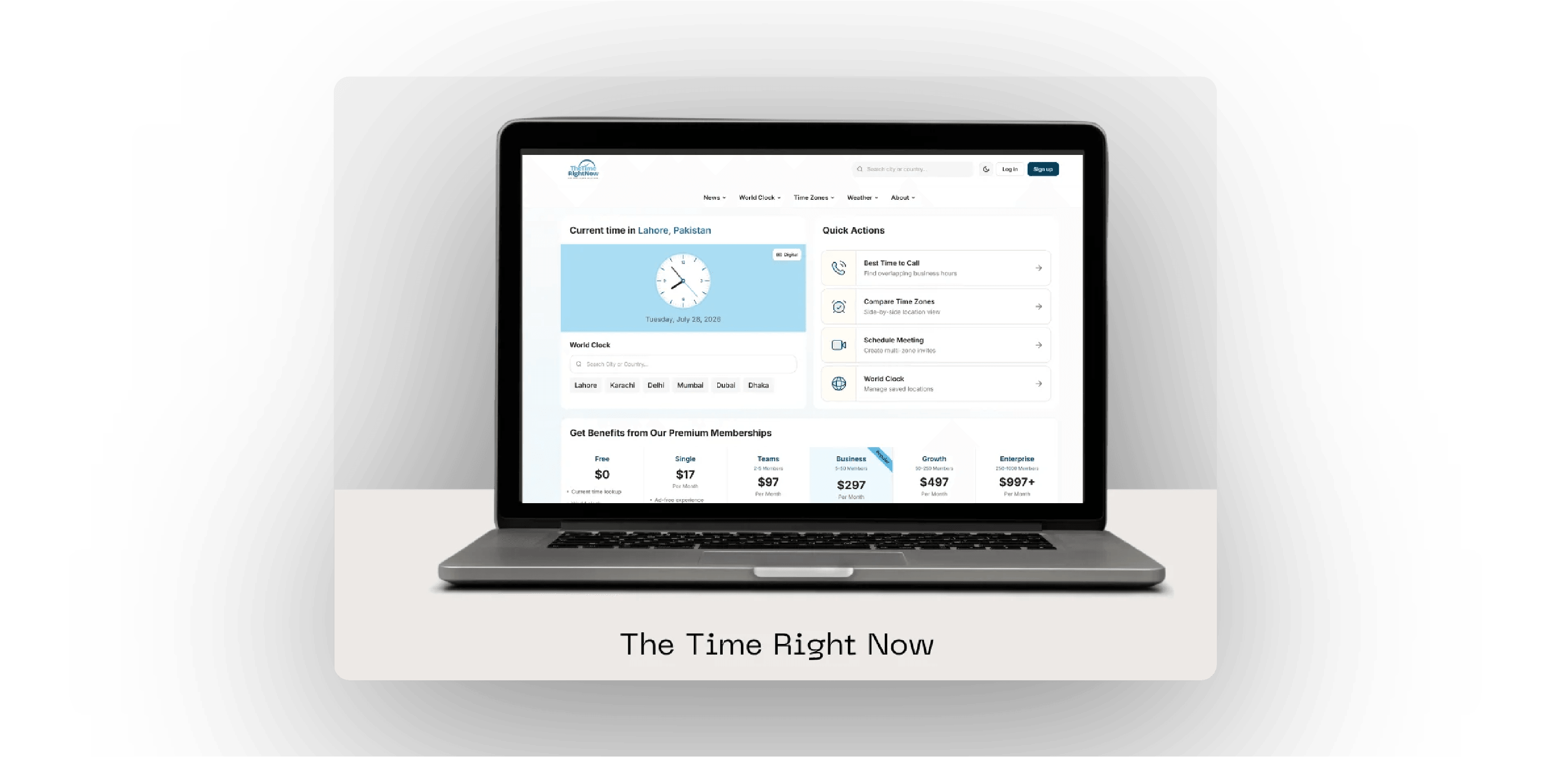 The Time Right Now product mockup