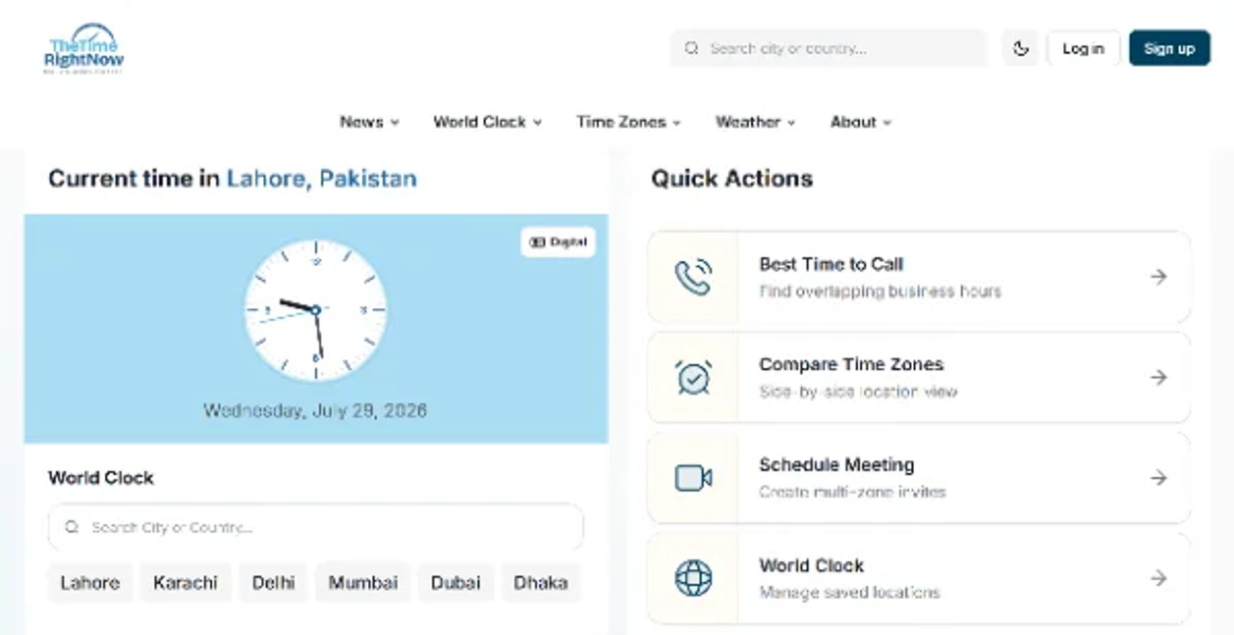 The Time Right Now product interface — the response in practice
